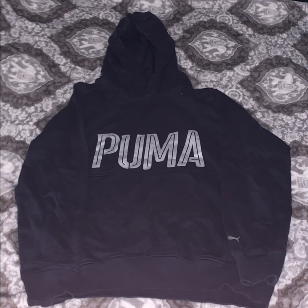 Boys Puma Hoodie Blue